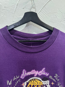 80s Los Angeles Lakers Shooting Stars TShirt. Large