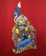 90s World Industries Flame Boy Machine Gun Skate TShirt. XLarge