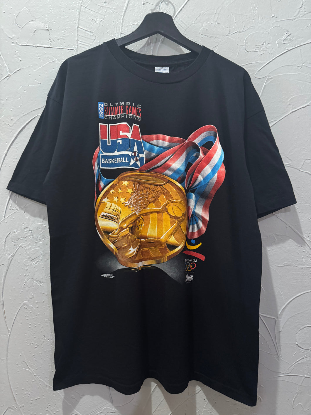 1992 Salem Olympic USA Basketball Dream Tram Gold Medal TShirt. XLarge