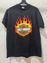 90s Harley Davidson Flame Logo TShirt. Medium