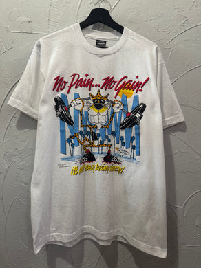 90s Cheetos Chester Cheetah No Pain No Gain TShirt. XLarge