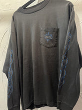 90s Harley Davidson Flames Longsleeve Pocket TShirt. XLarge