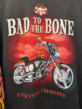 90s Bad To The Bone Custom Chrome Motorcycle Flame Longsleeve. XLarge