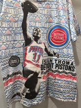 90s Magic Johnson Tees Detroit Pistons Isiah Thomas AOP TShirt. XLarge