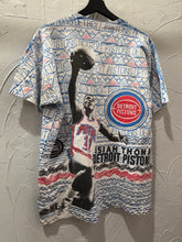 90s Magic Johnson Tees Detroit Pistons Isiah Thomas AOP TShirt. XLarge