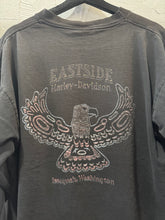 90s Harley Davidson Flames Longsleeve Pocket TShirt. XLarge