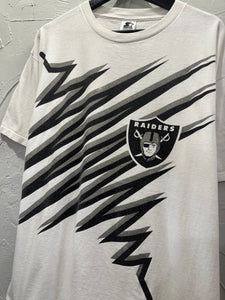90s Starter Raiders Shockwave TShirt. Large