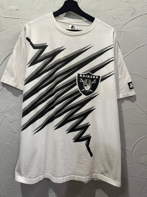 90s Starter Raiders Shockwave TShirt. Large