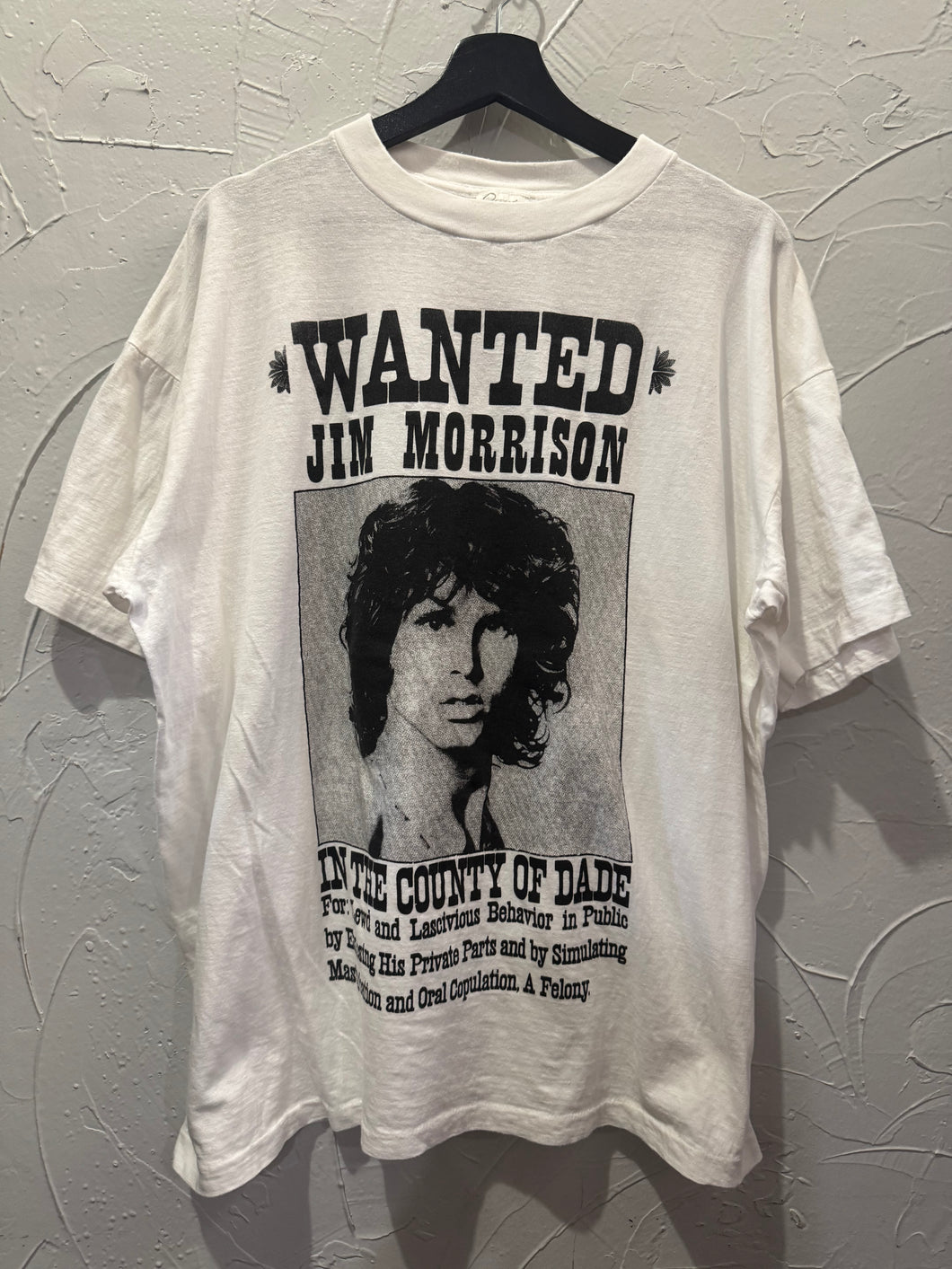 90s Jim Morrison Wanted Poster TShirt. XXLarge