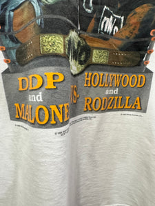 1998 WCW NWO Malone Vs Rodzilla Wrestling TShirt. XLarge