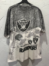90s Los Angeles Raiders AOP TShirt. XLarge