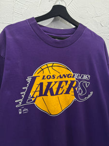 90s Salem Los Angeles Lakers Motion Logo TShirt. XLarge