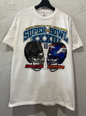 1999 Denver Broncos Vs Atlanta Falcons Super Bowl TShirt. Large