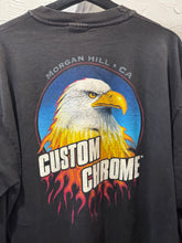 90s Bad To The Bone Custom Chrome Motorcycle Flame Longsleeve. XLarge
