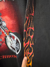 90s Bad To The Bone Custom Chrome Motorcycle Flame Longsleeve. XLarge