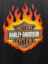 90s Harley Davidson Flame Logo TShirt. Medium